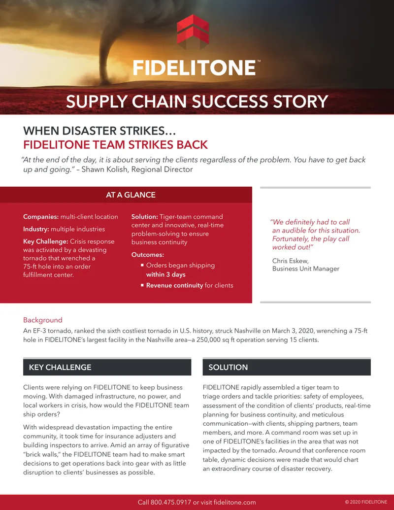 Disaster Recovery Response Case Study