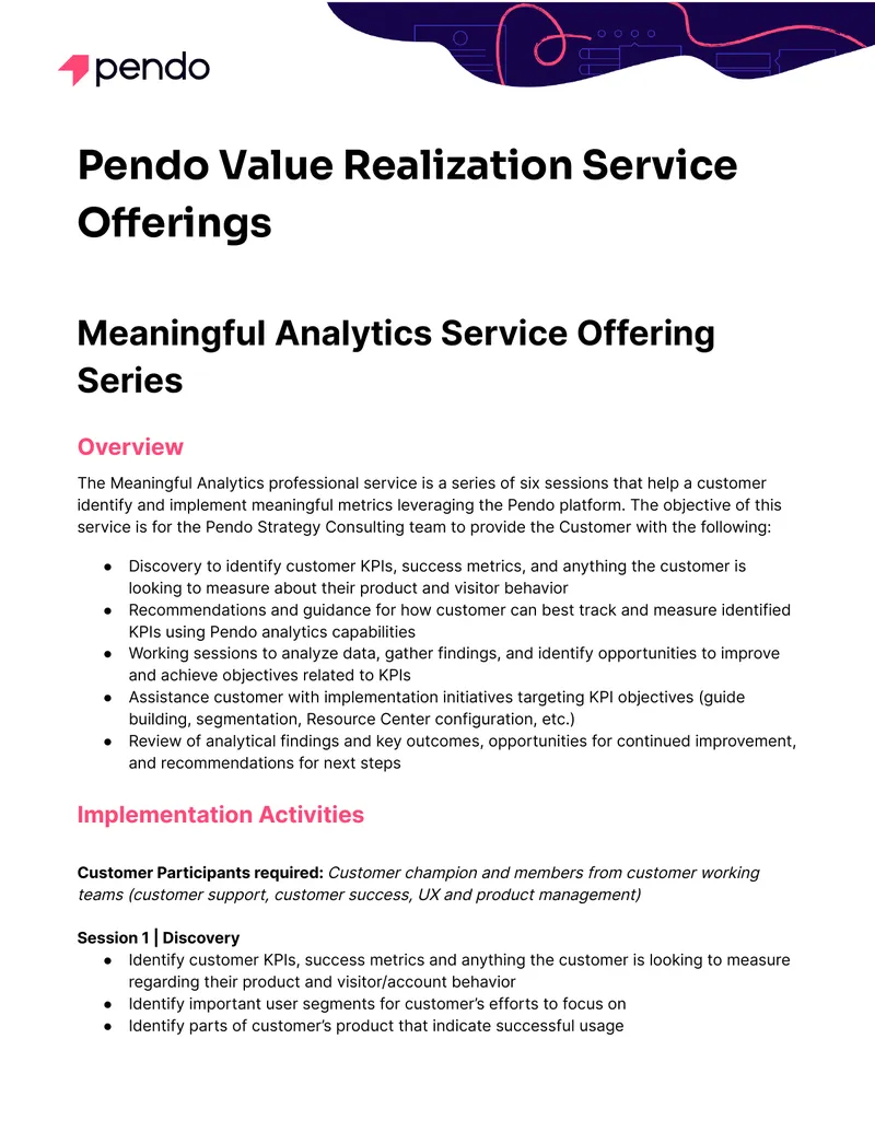 Meaningful Analytics Professional Service Offering