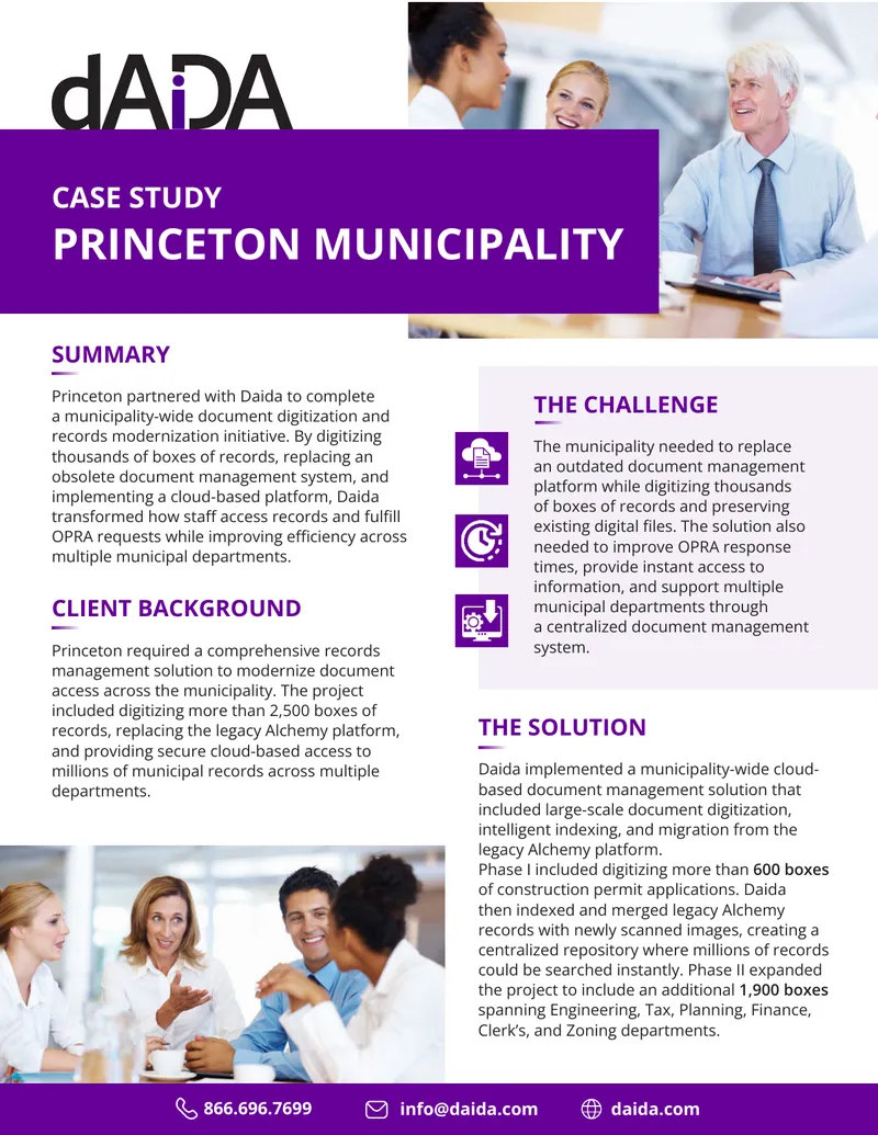 Princeton Municipality Document Modernization Case Study