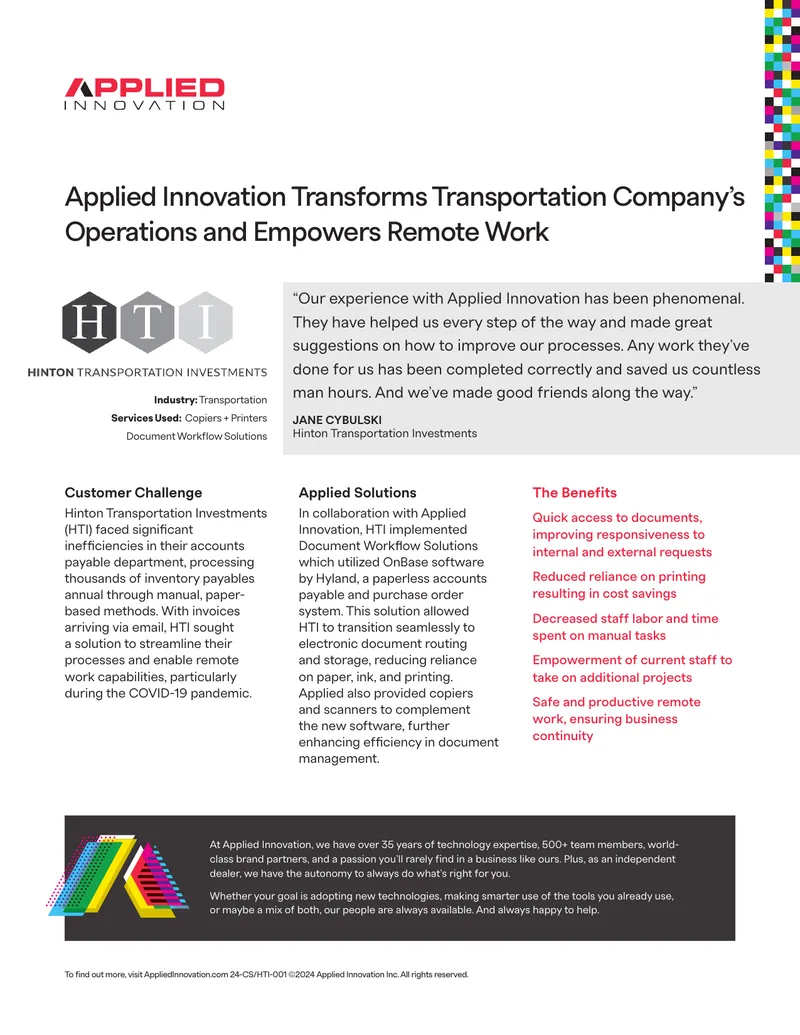 Document Workflow Solutions for Transportation Operations