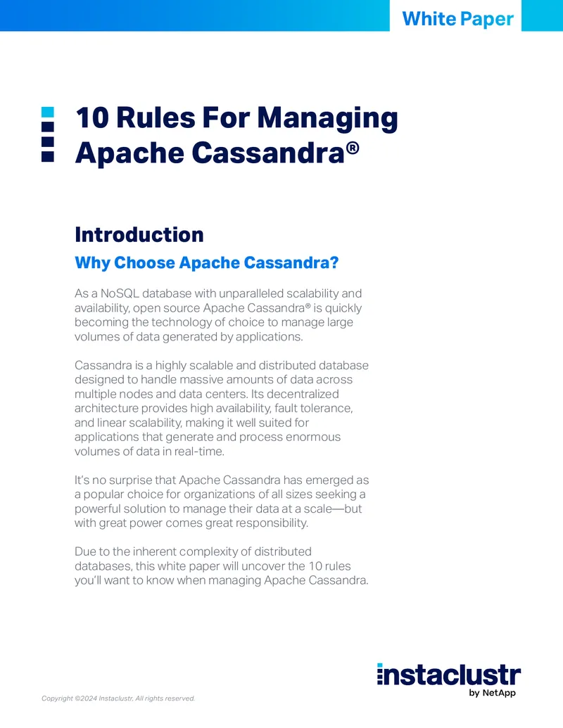 10 Rules for Managing Apache Cassandra