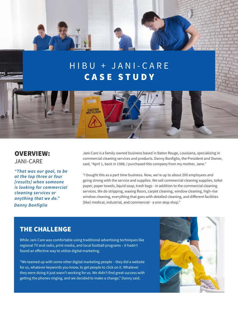 Jani-Care Digital Marketing Case Study