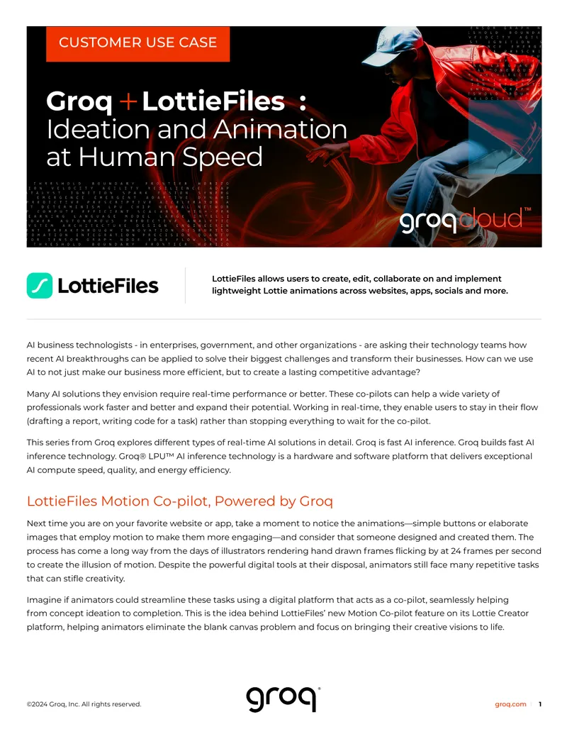 LottieFiles Motion Co-pilot Powered by Groq