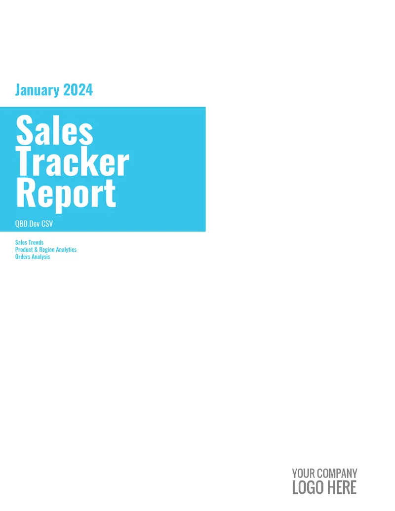 Sales Tracker Report for January 2024