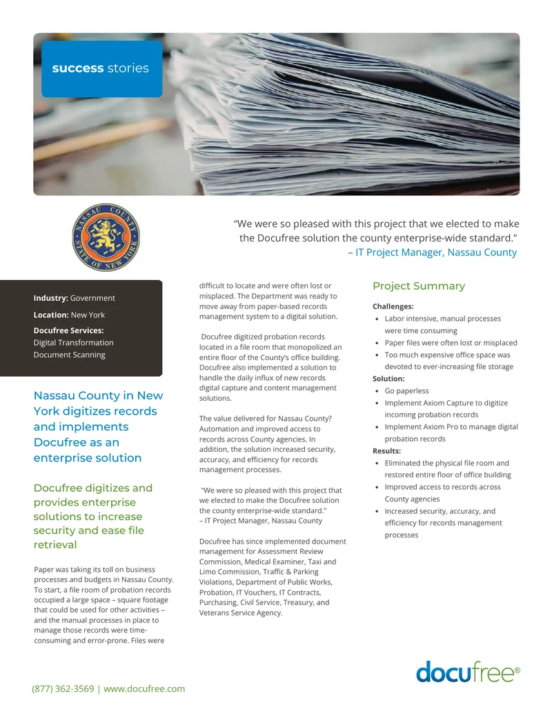 Nassau County Digital Records Management Implementation
