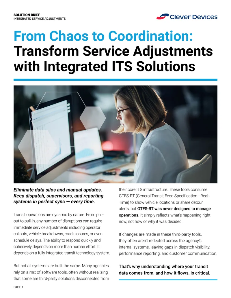 Integrated Service Adjustments for Transit Operations
