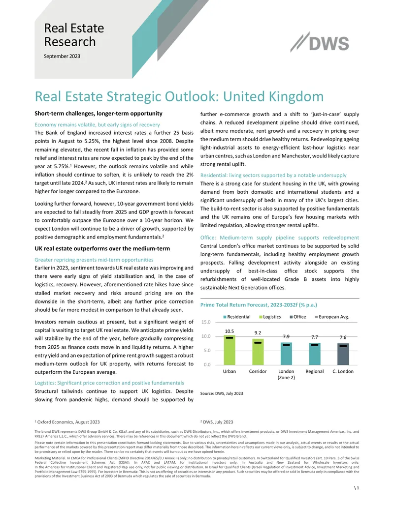 Real Estate Strategic Outlook for the United Kingdom