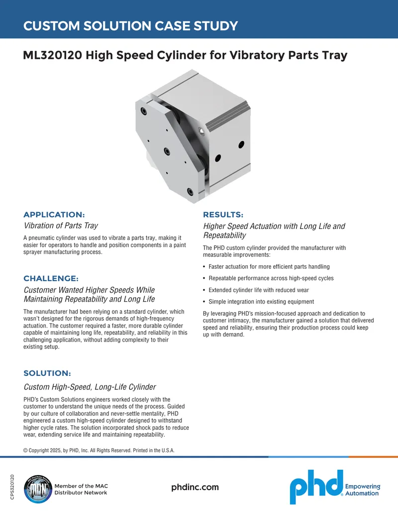 Custom High-Speed Cylinder Solution Case Study