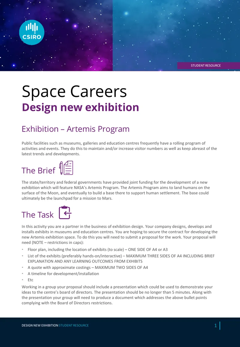 Exhibition Design Proposal for Artemis Program