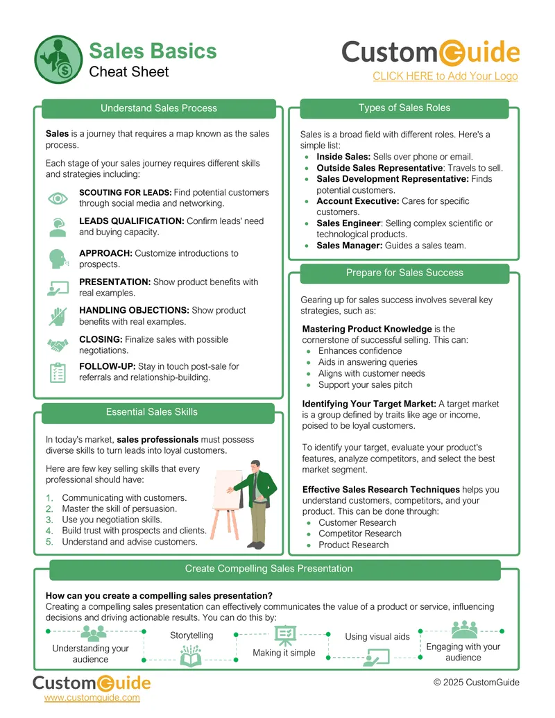 Sales Process and Essential Skills Guide