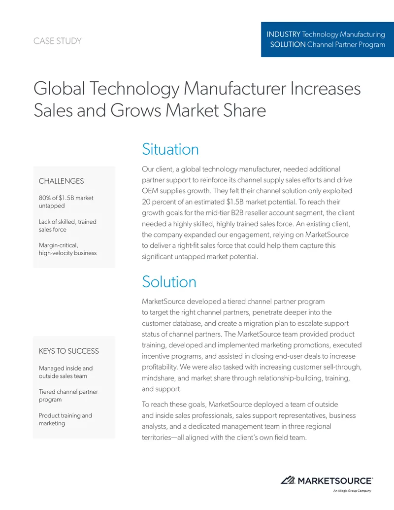 Channel Partner Program Case Study