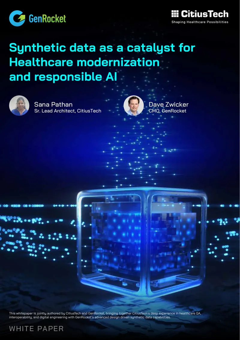 Synthetic Data in Healthcare Modernization