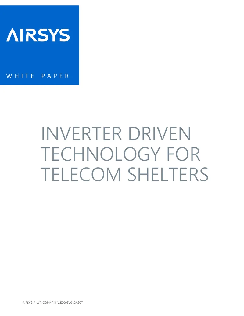 Inverter Driven Technology for Telecom Shelters