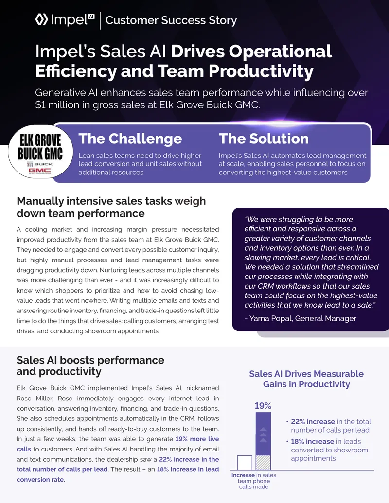 Sales AI Implementation at Elk Grove Buick GMC