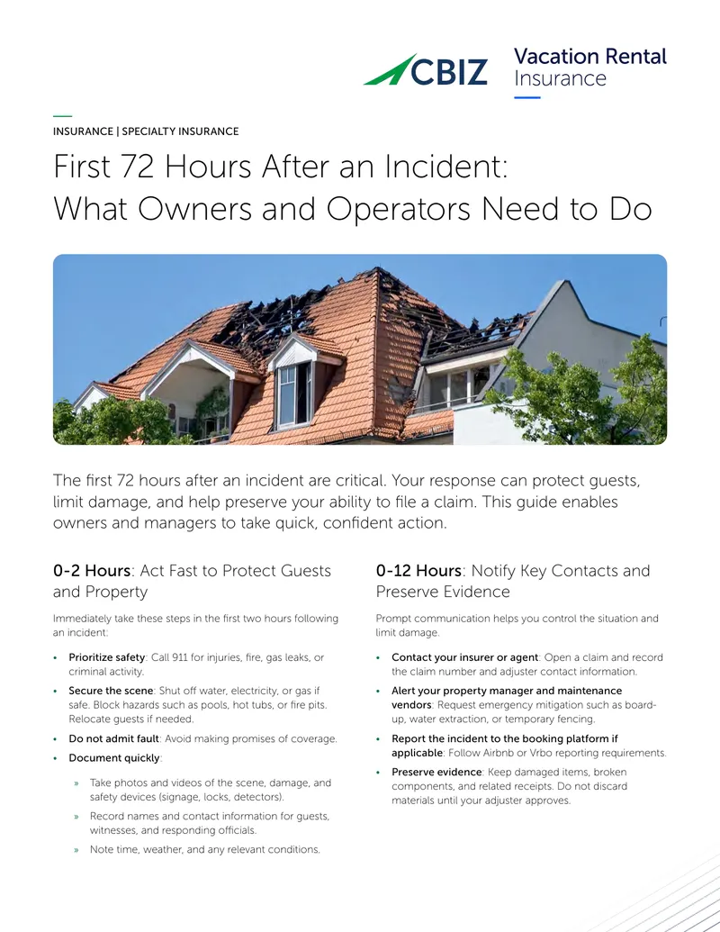 First 72 Hours After an Incident Guide