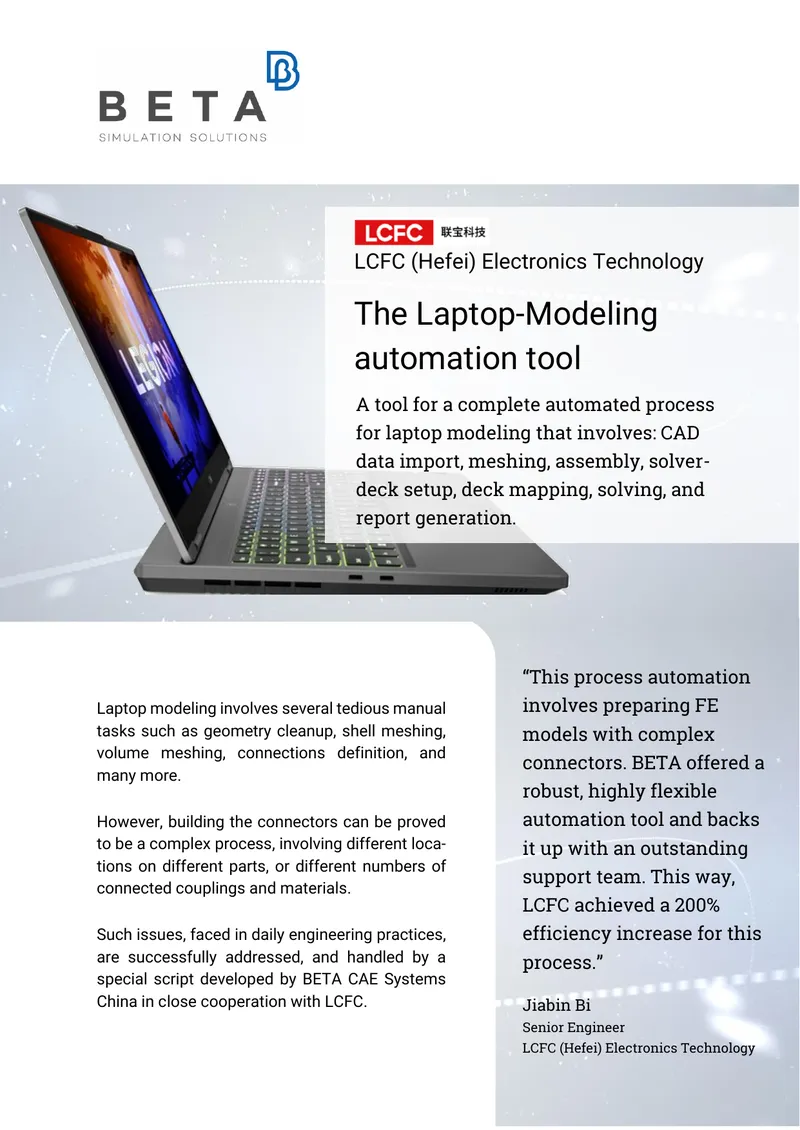Laptop Modeling Automation Tool Overview