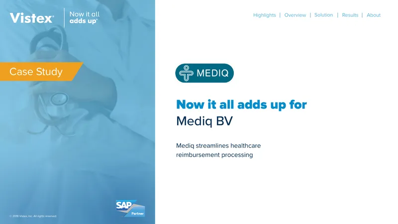 Mediq BV Healthcare Reimbursement Process Optimization