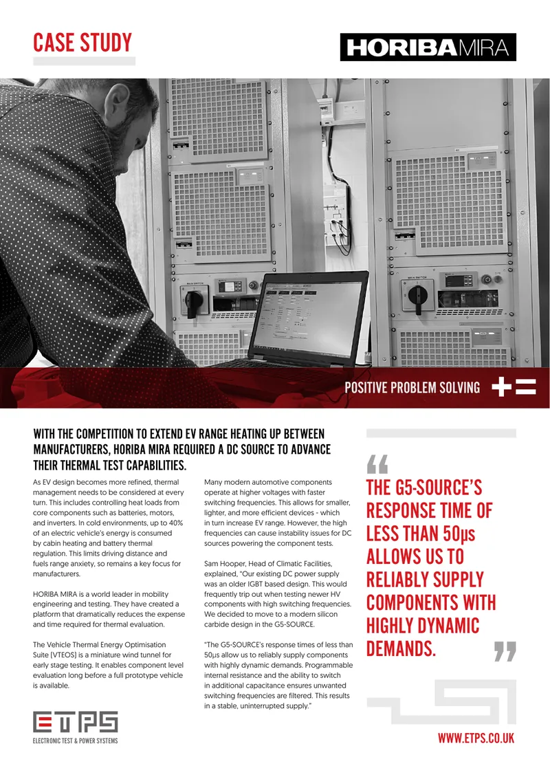 HORIBA MIRA Thermal Test Capabilities Case Study