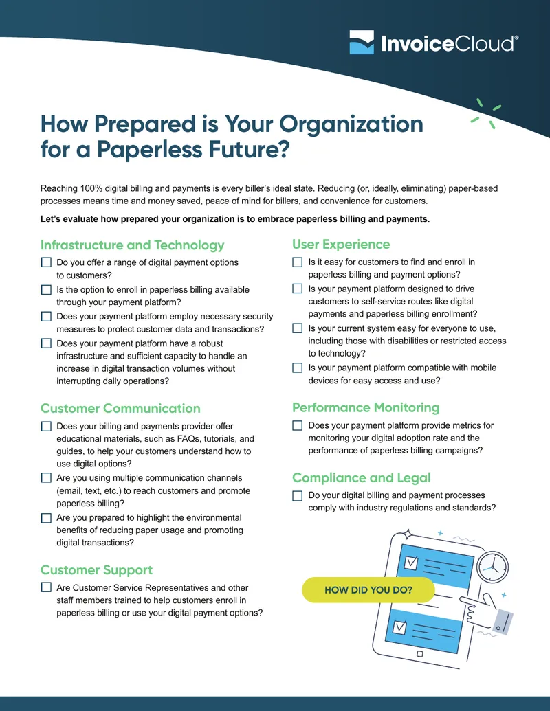 Assessment of Organizational Readiness for Paperless Billing