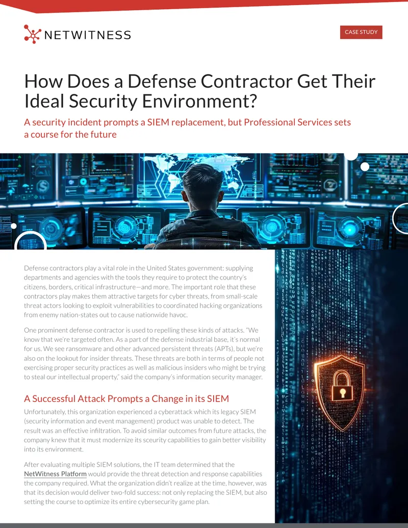 Defense Contractor Cybersecurity Improvement Case Study