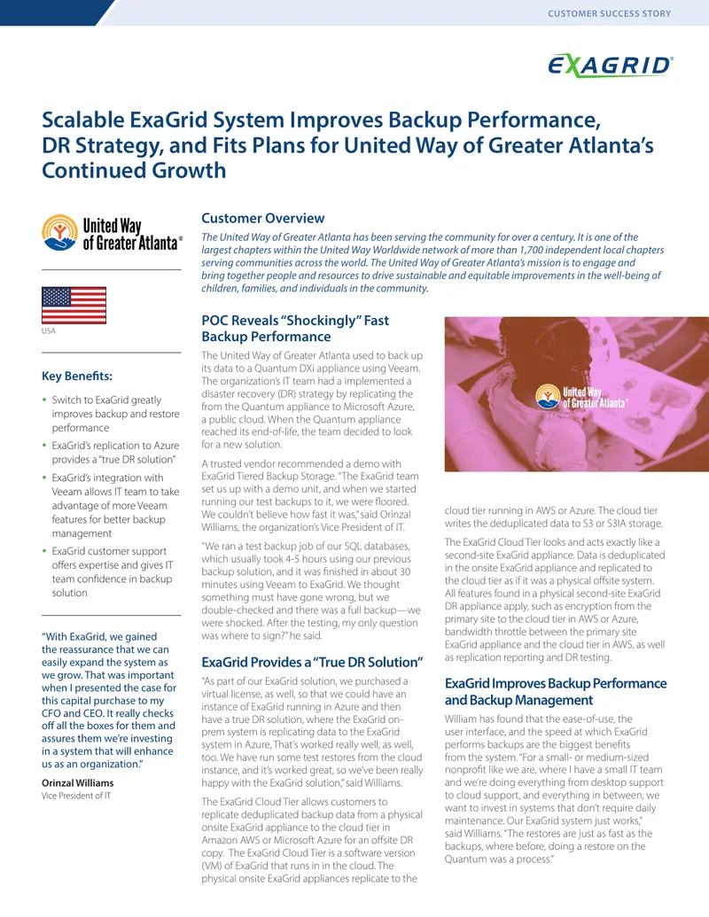 ExaGrid System Enhances Backup and Disaster Recovery