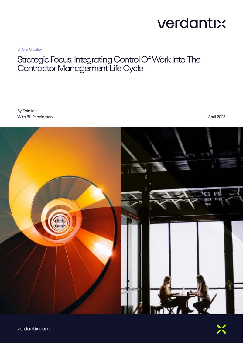 Integrating Control Of Work Into Contractor Management Life Cycle