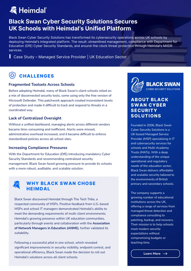 Black Swan Cyber Security Solutions Case Study
