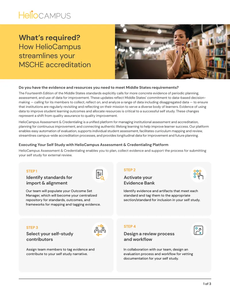 HelioCampus Self Study Process Support Guide