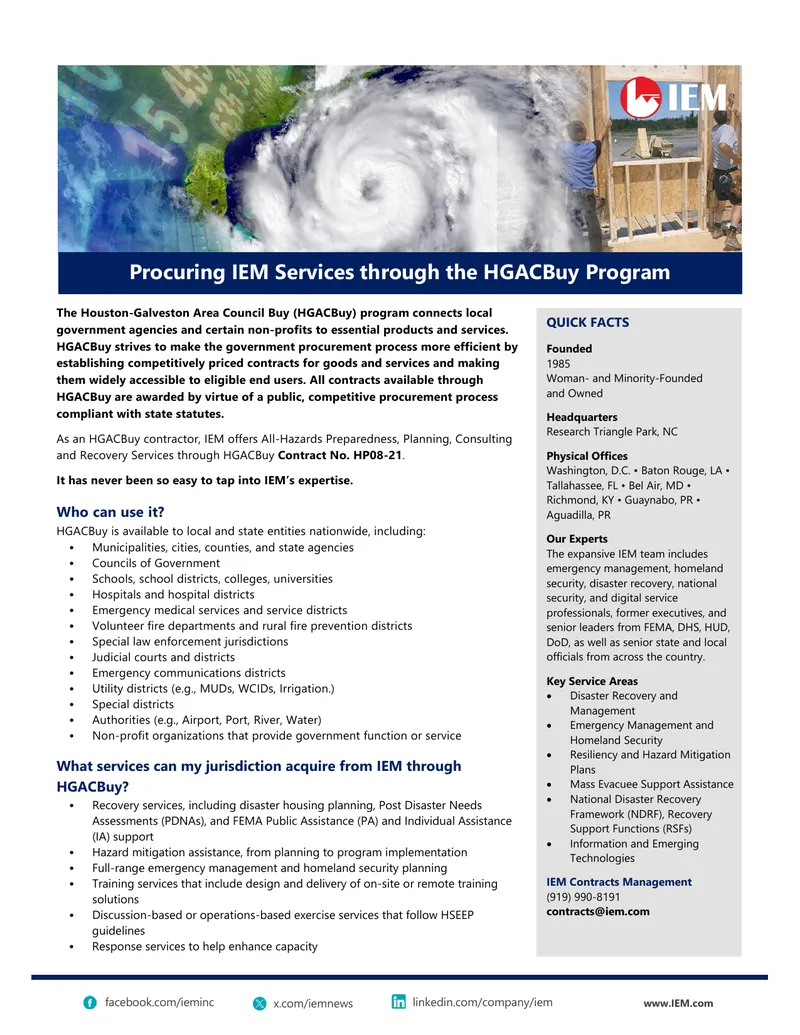 HGACBuy Program Overview for Local Governments