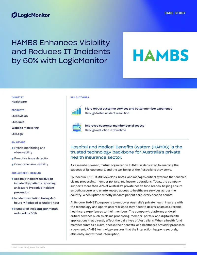 HAMBS Case Study on IT Incident Reduction