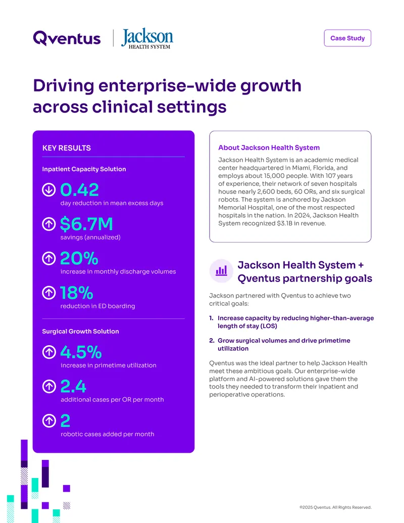 Jackson Health System Qventus Partnership Case Study