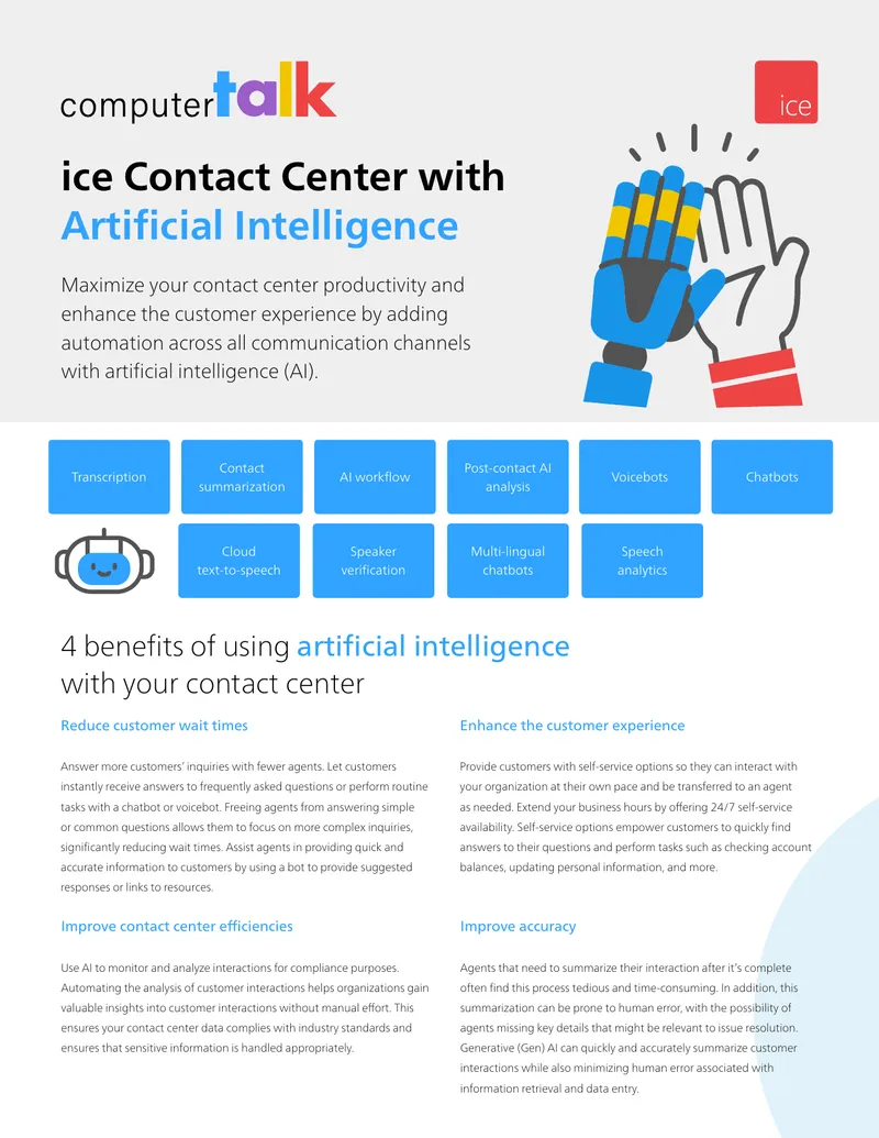 Enhancing Contact Center Efficiency with AI