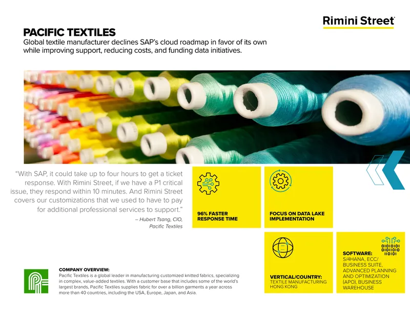 Pacific Textiles SAP Support Transition Case Study