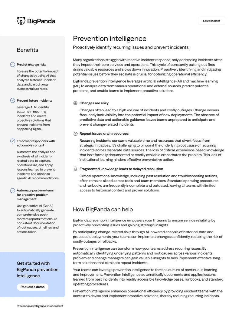 Prevention Intelligence Solution Brief