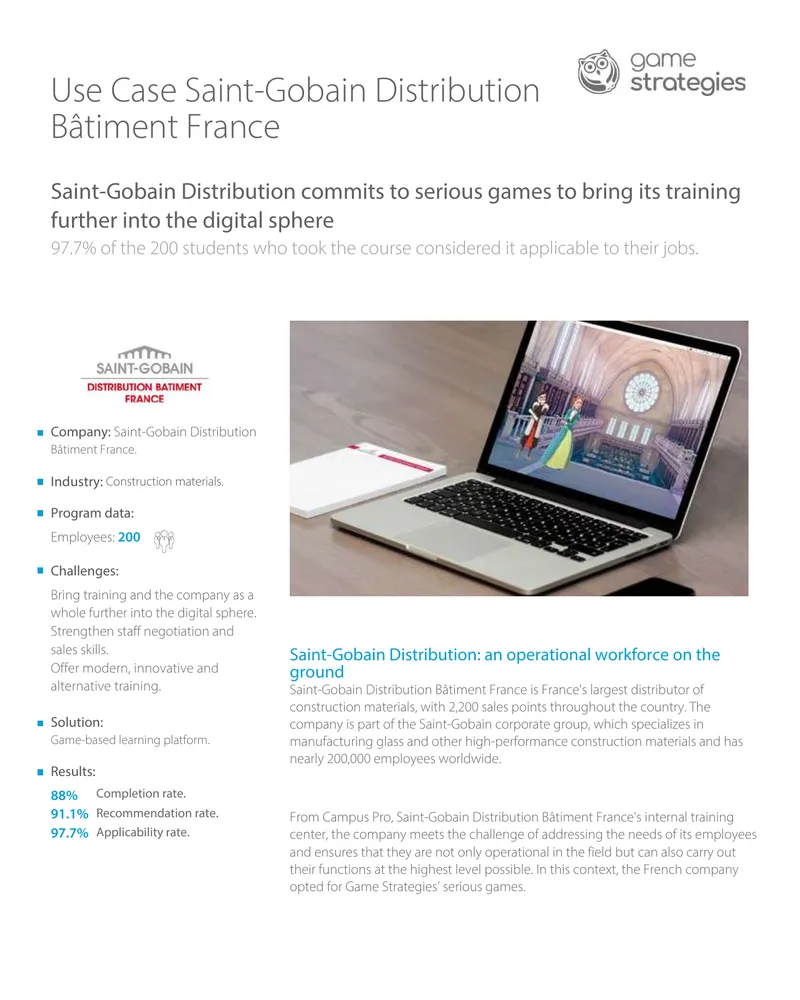 Digital Transformation of Training at Saint-Gobain Distribution