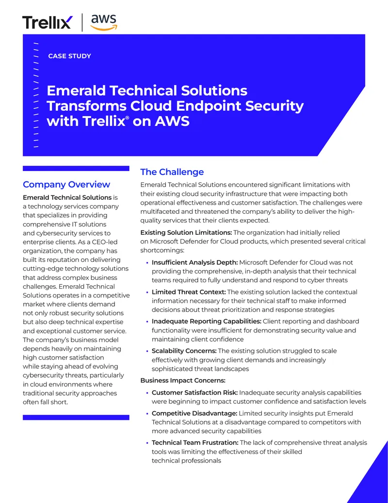 Emerald Technical Solutions Cloud Security Transformation Case Study preview page 1