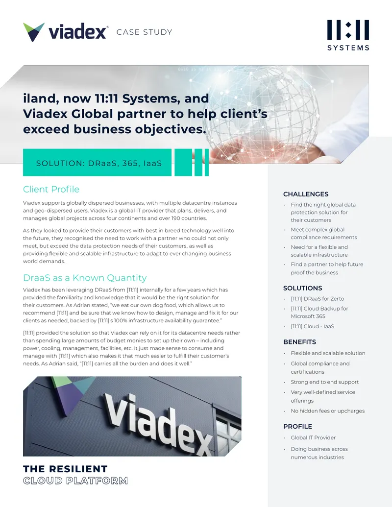 Viadex Global Cloud Solutions Case Study