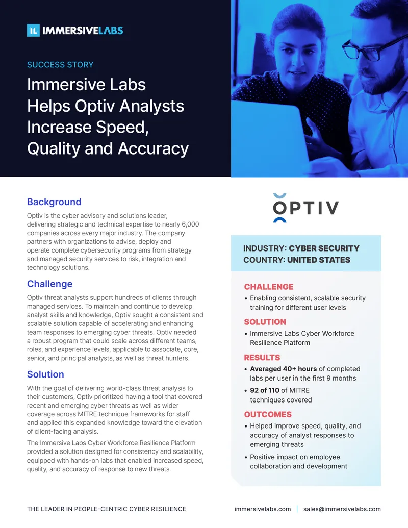 Optiv Analysts Enhance Cybersecurity Skills