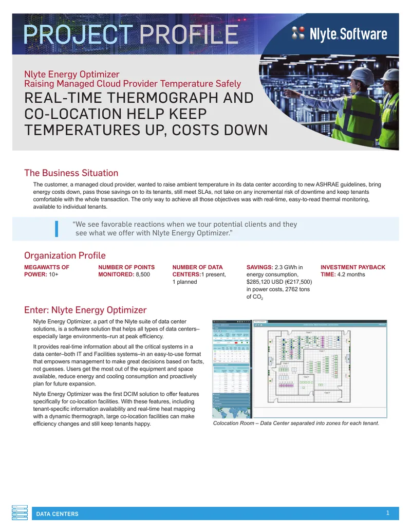 Nlyte Energy Optimizer Implementation in Data Centers