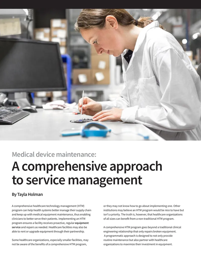 Comprehensive Healthcare Technology Management Program