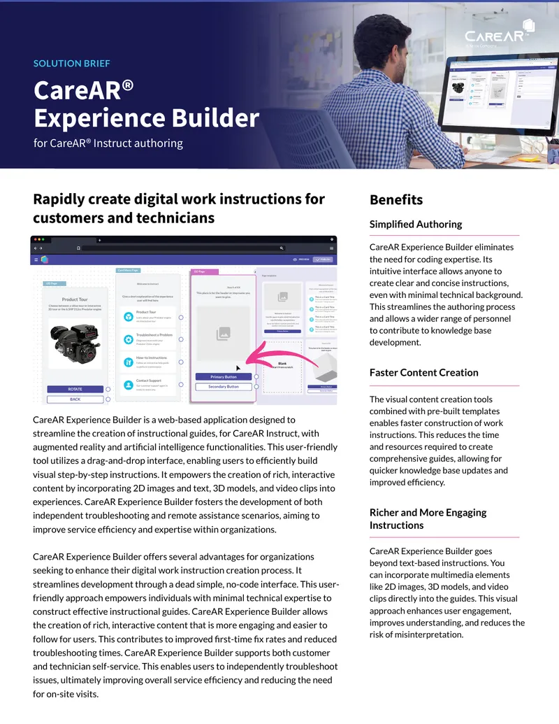 CareAR Experience Builder Solution Brief