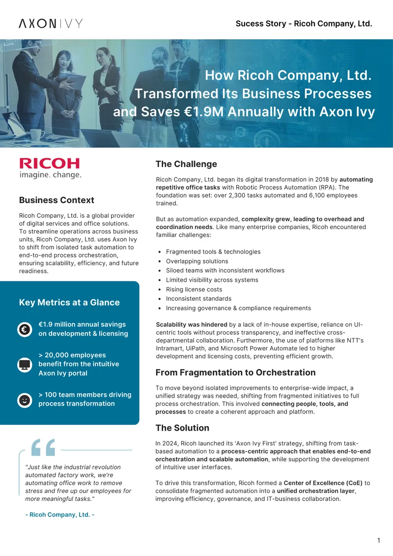 Ricoh Company Digital Transformation Case Study