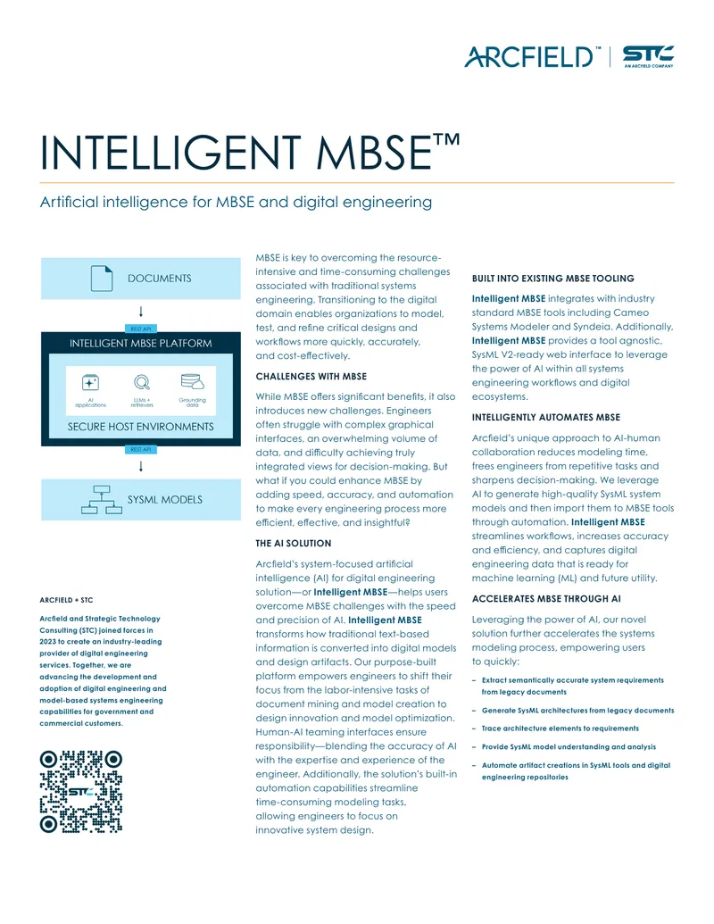 Intelligent MBSE for Digital Engineering