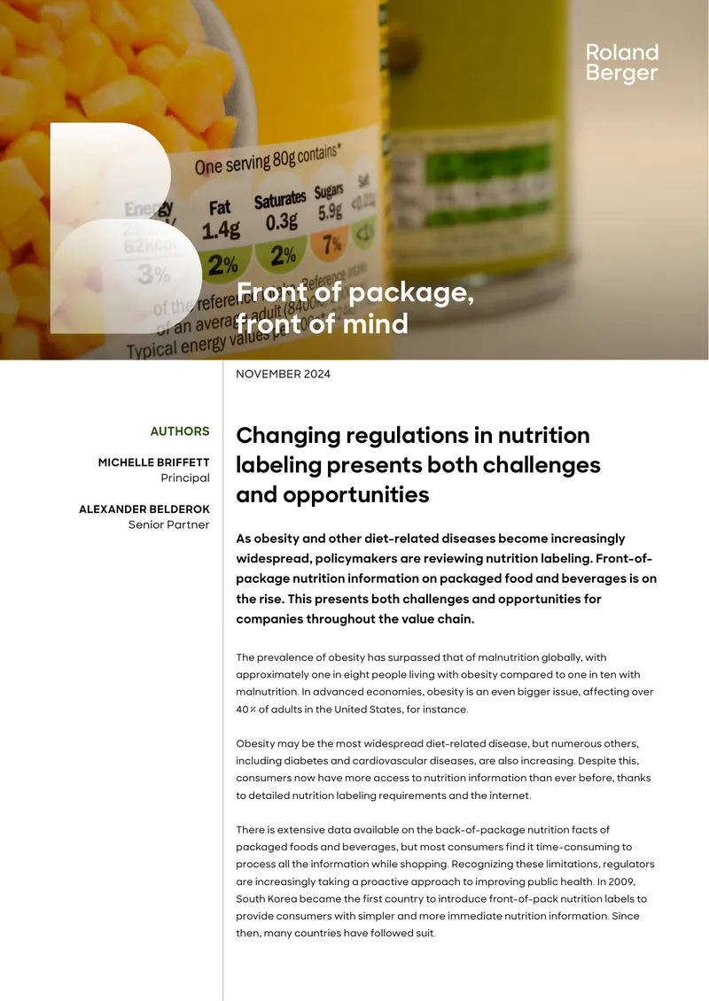 Changing Regulations in Nutrition Labeling
