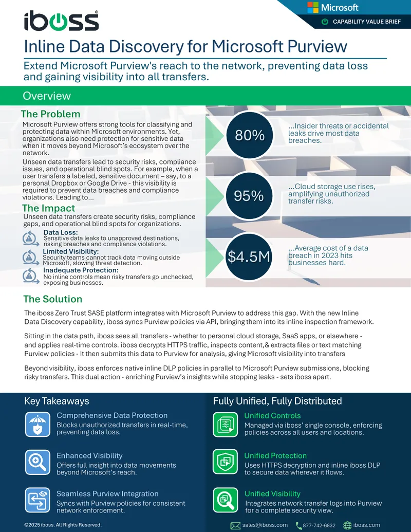 Inline Data Discovery for Microsoft Purview Solution Brief