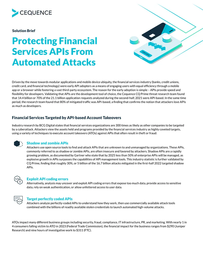 Protecting Financial Services APIs From Automated Attacks