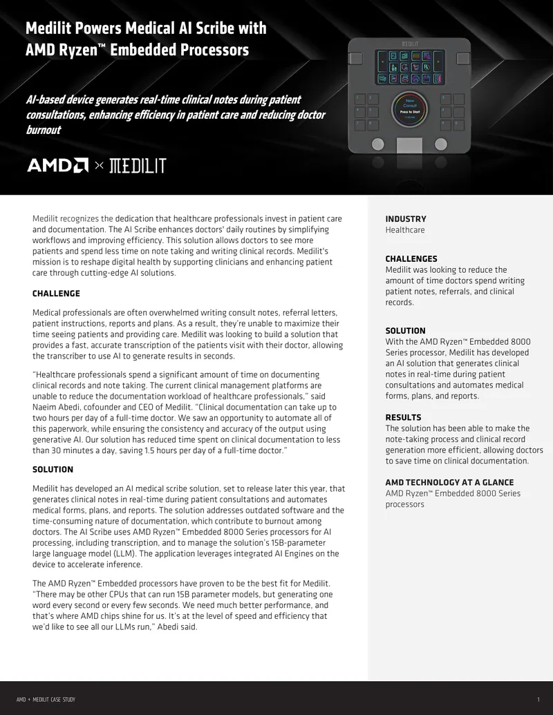 Medilit AI Scribe Case Study