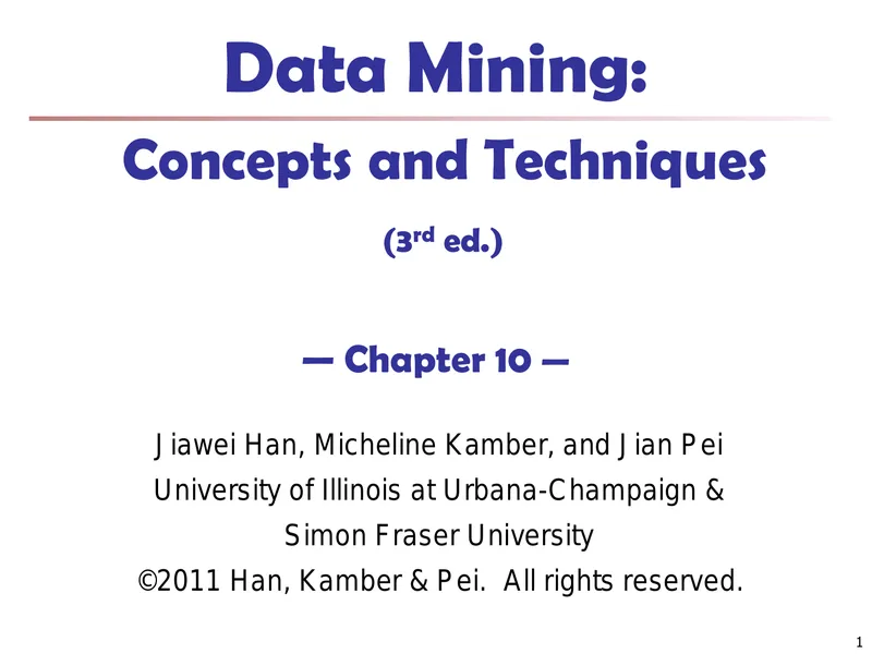 Cluster Analysis: Basic Concepts and Methods
