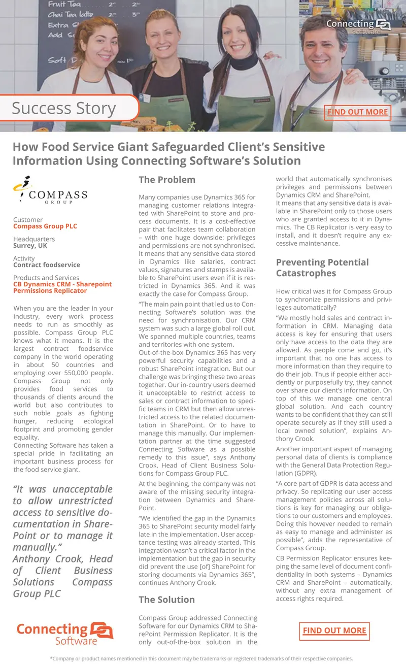 Compass Group Data Access Management Case Study