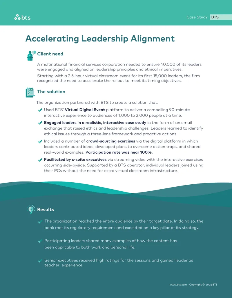Leadership Alignment Implementation Case Study